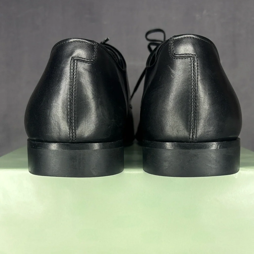 Salvatore Ferragamo Black Oxford Shoes Timeless Elegance Size: 11D